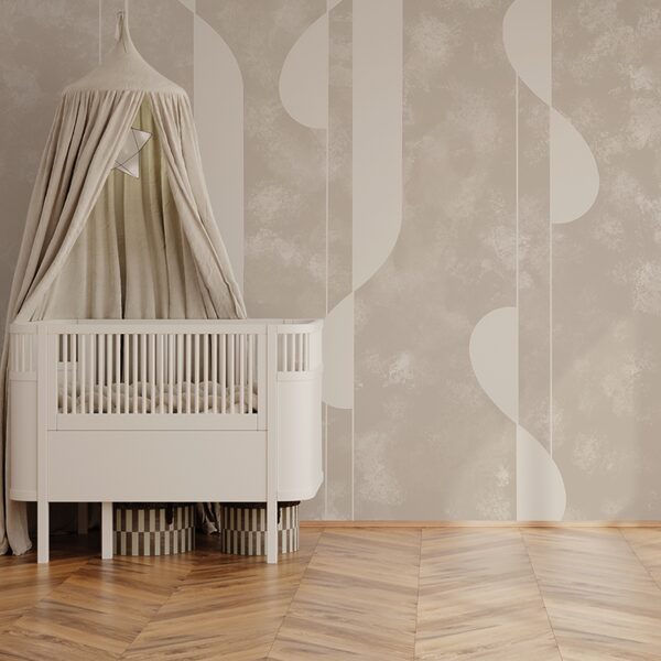 Abstracte vormen in zachte beige tinten