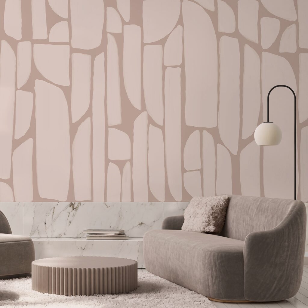 Patroon van witte en roze vormen