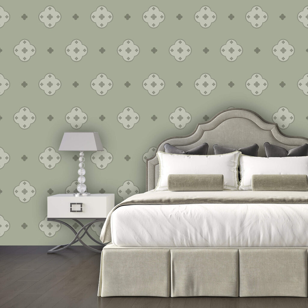 Patroon van kruisjes op een groene achtergrond