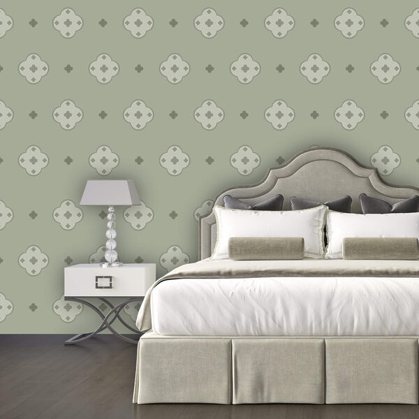 Patroon van kruisjes op een groene achtergrond