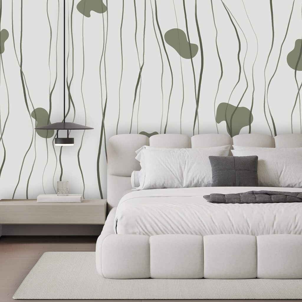 Patroon van groene en grijze lijnen