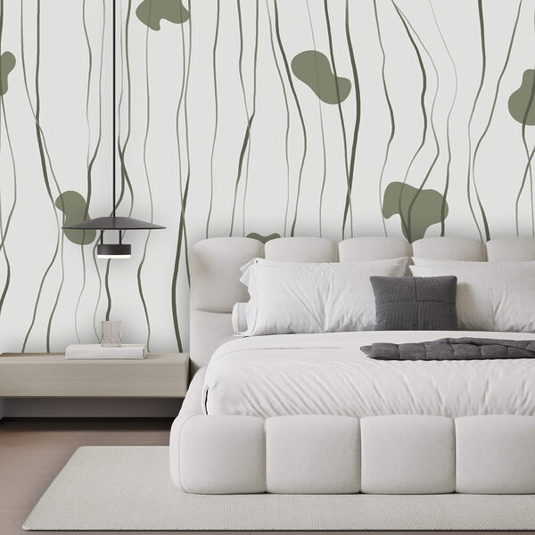 Patroon van groene en grijze lijnen