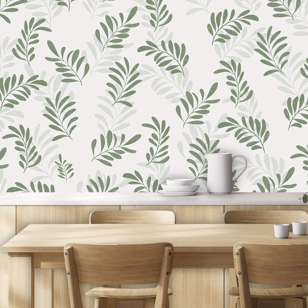 Bladmotief op een witte achtergrond