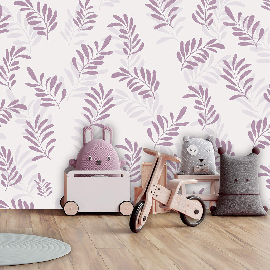 Patroon van paarse bladeren