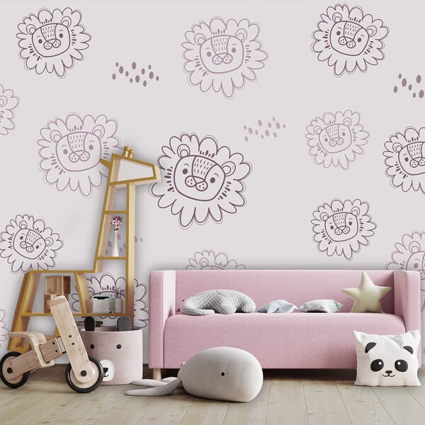 Motief met leeuwenkoppen