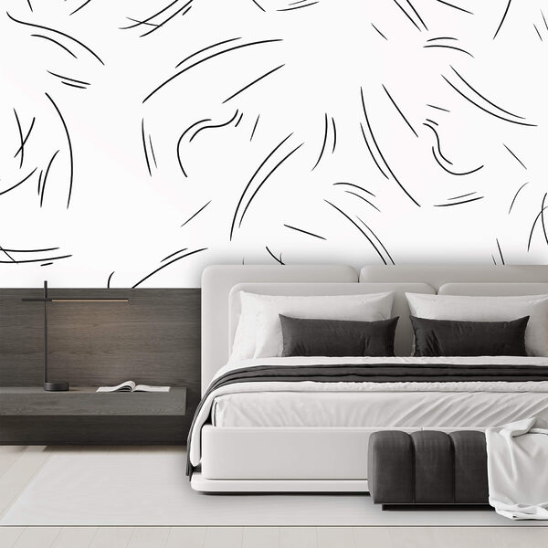 Zwarte lijnen op een witte achtergrond