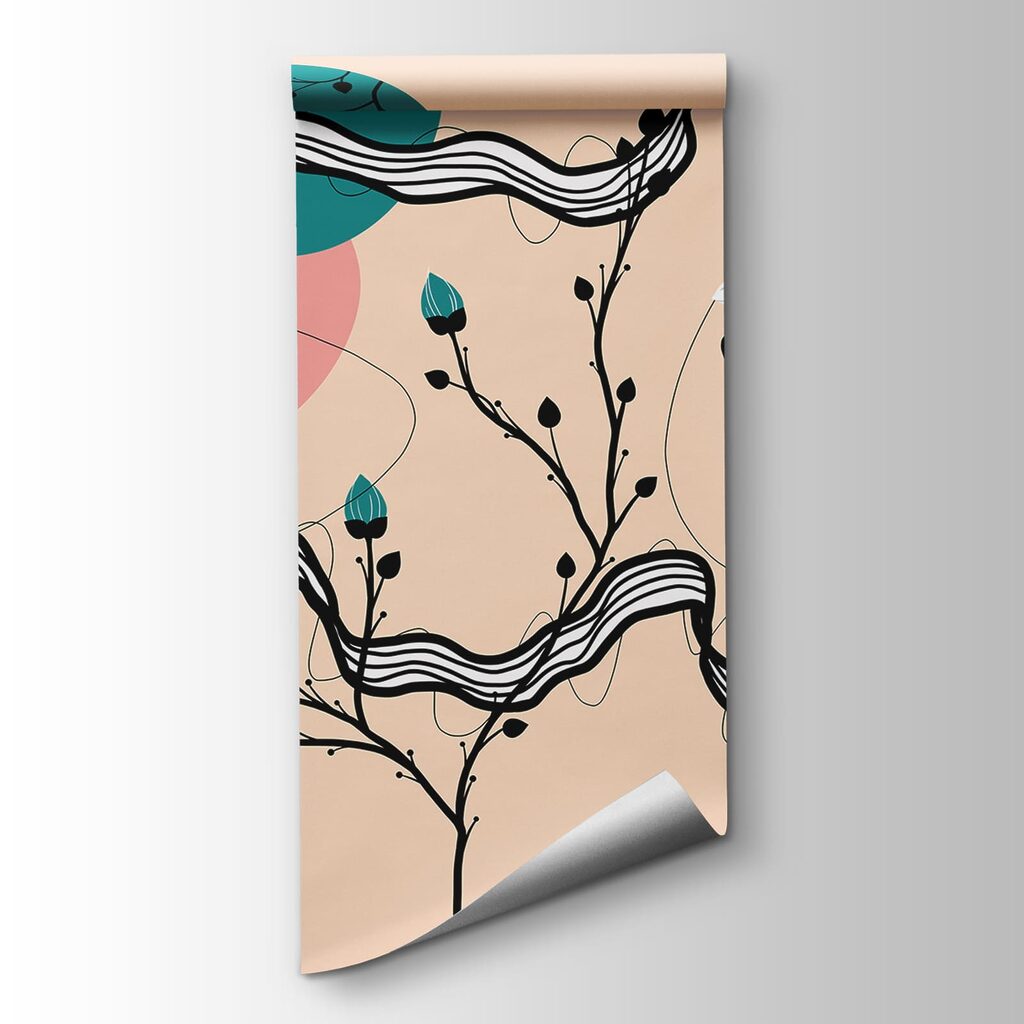 Drawing of a tree with flowers and leaves Drawing of a tree with flowers and leaves