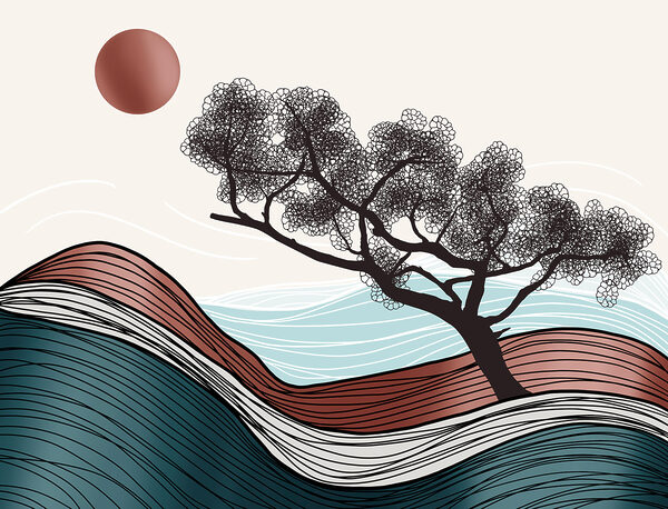 Tree on a hill