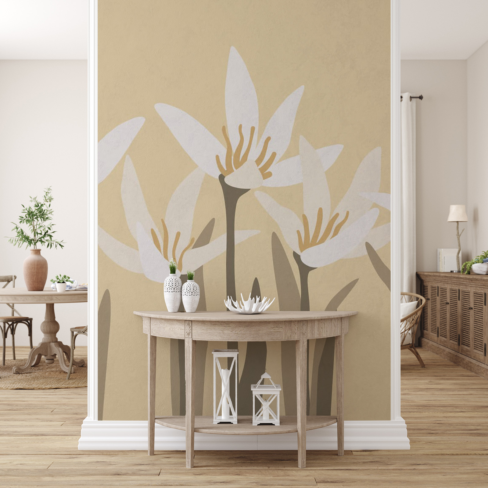 Een bos witte bloemen