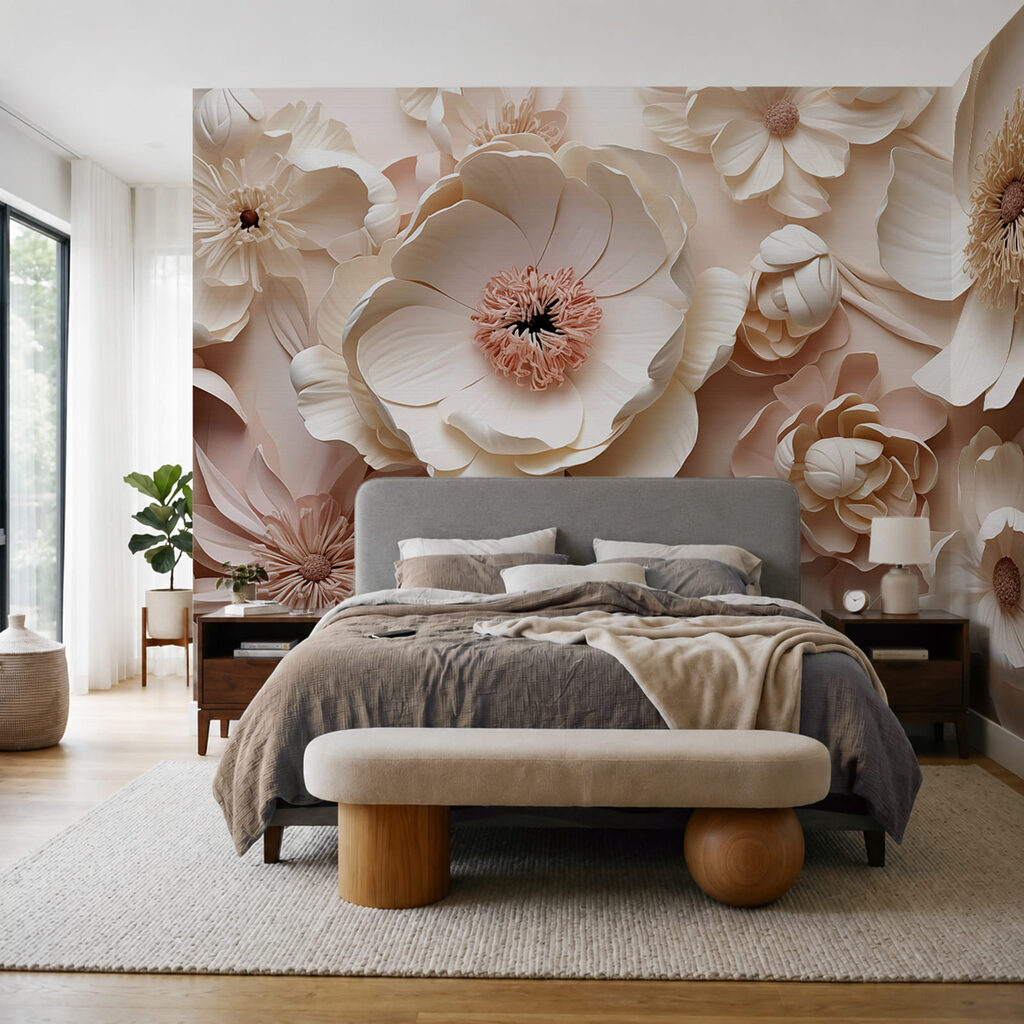 Een boeket van witte en roze bloemen