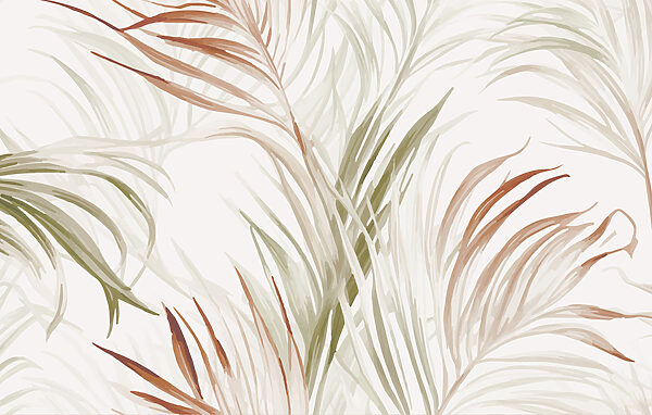 Serene leaves in soft hues