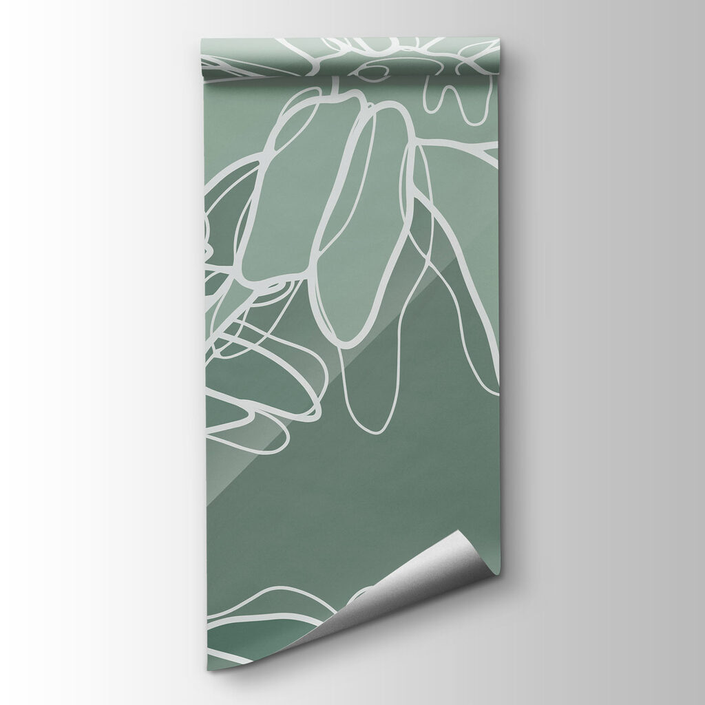 Group of flowers on a green background