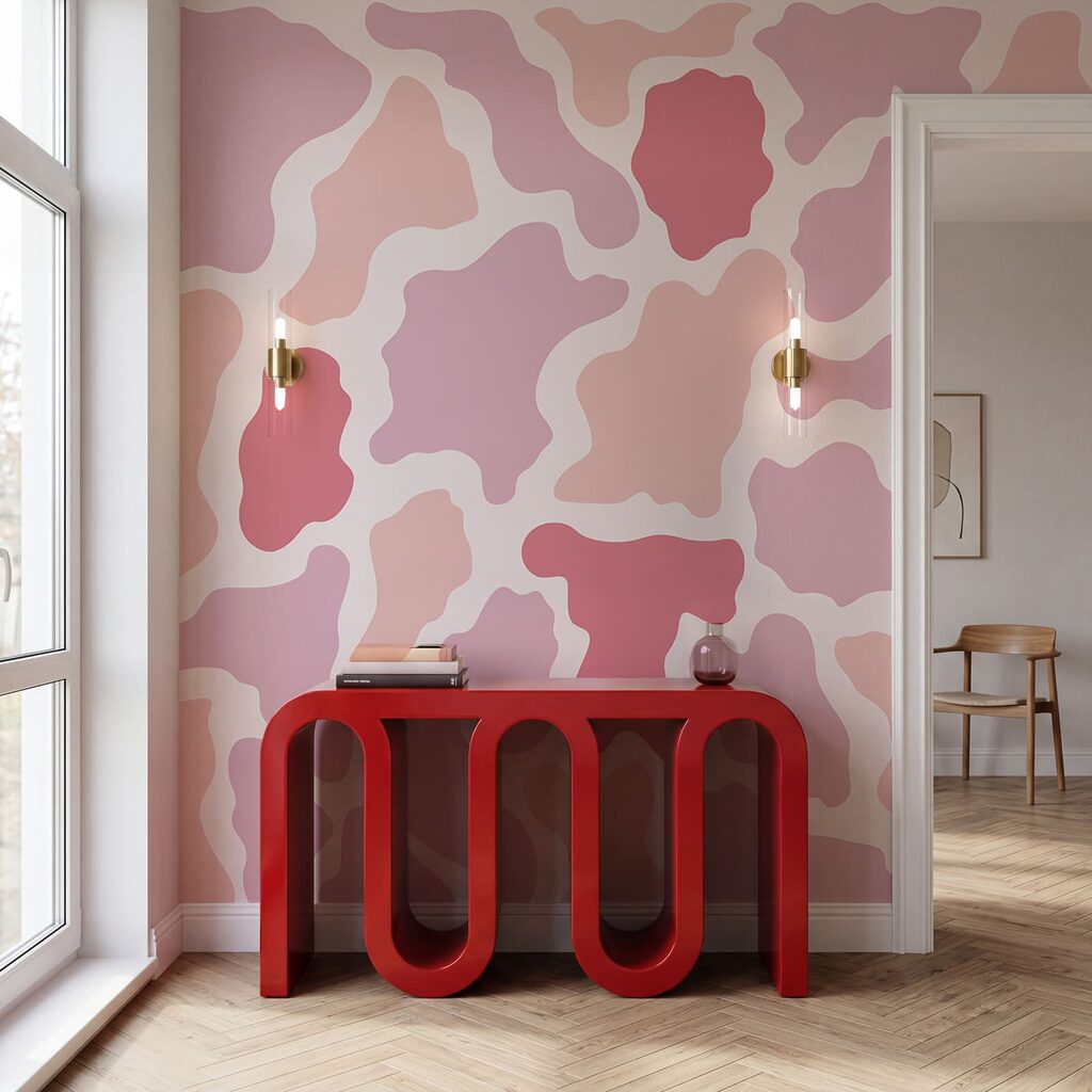 Roze en wit patroon
