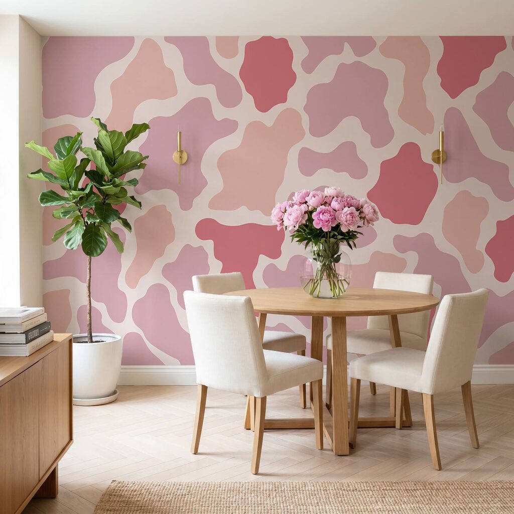 Roze en wit patroon
