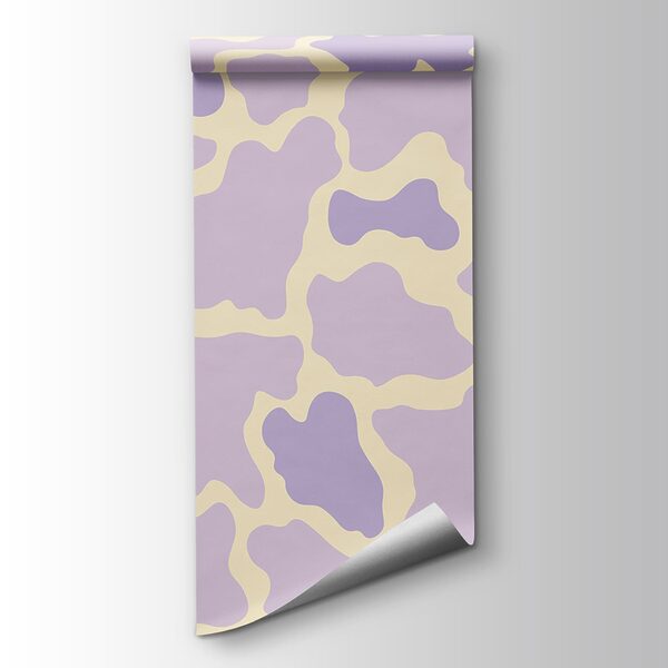 Purple and yellow cow pattern