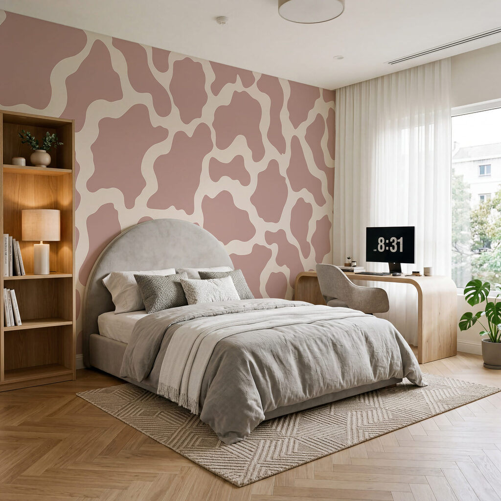 Roze en wit patroon