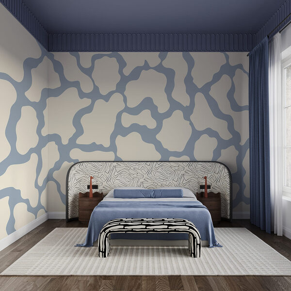 Blauw-wit patroon