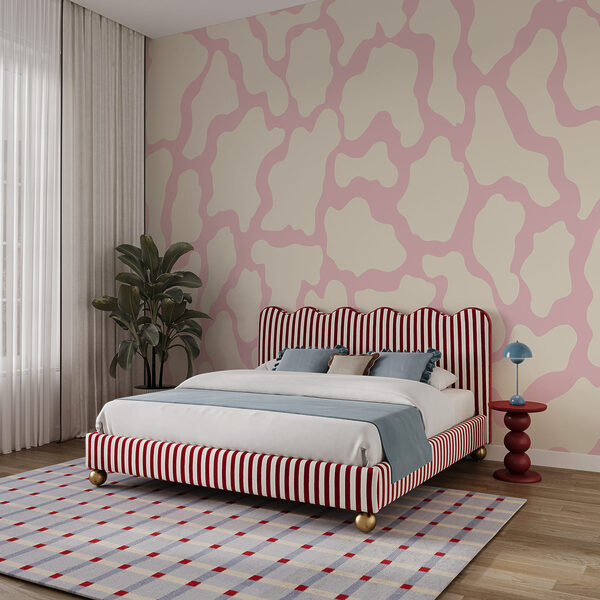 Roze en wit koeienpatroon
