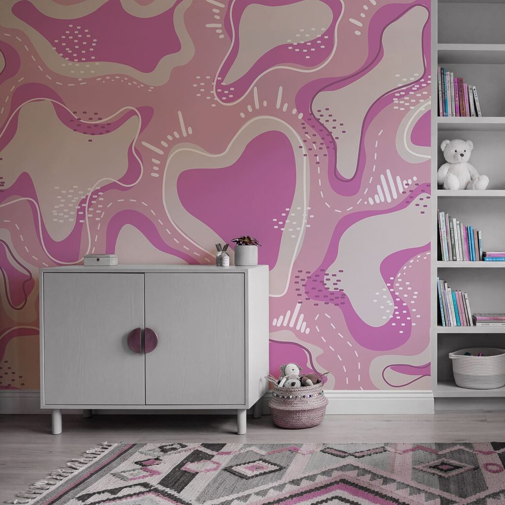 Roze en witte vormen