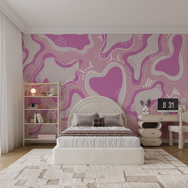 Roze en witte vormen