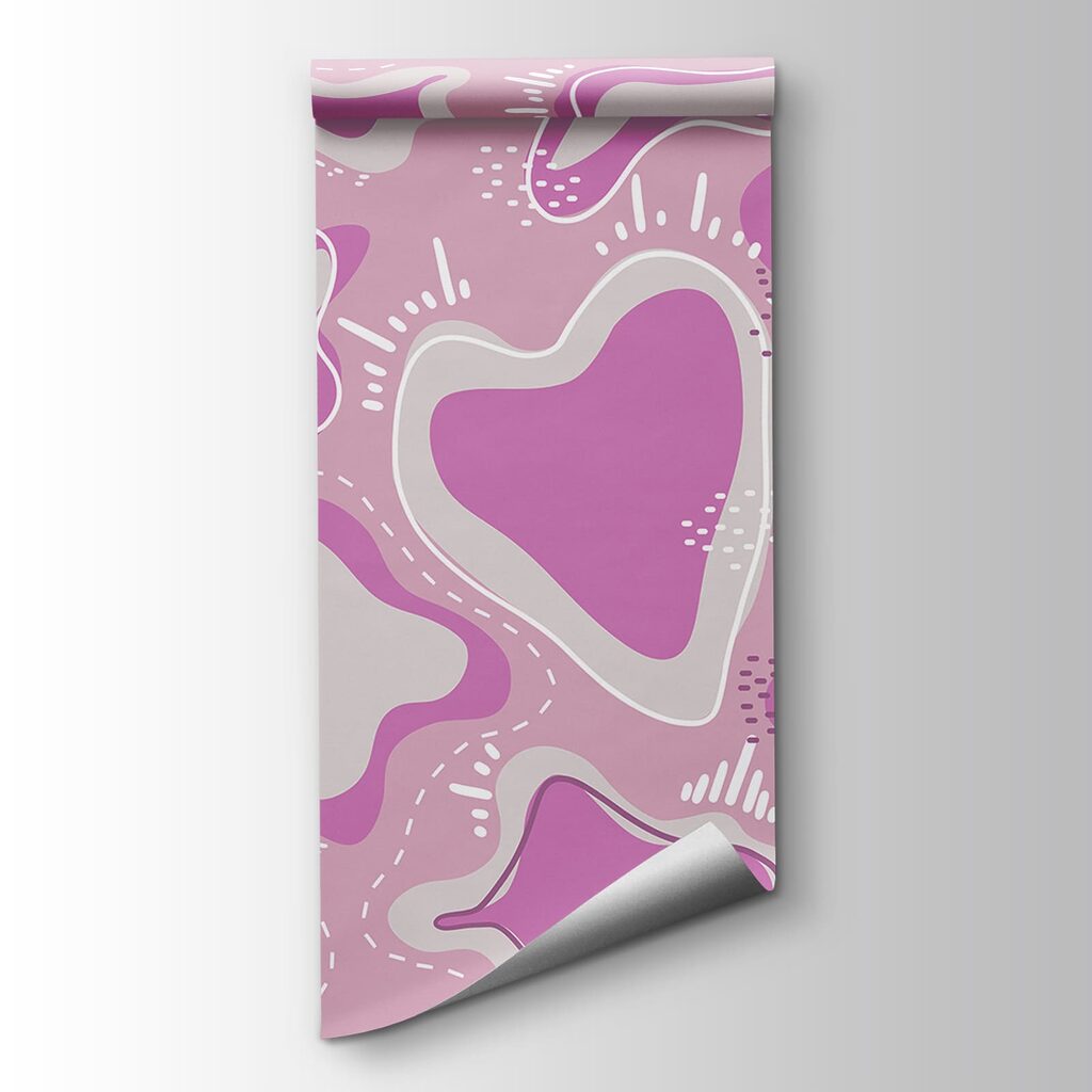 Pink and white shapes