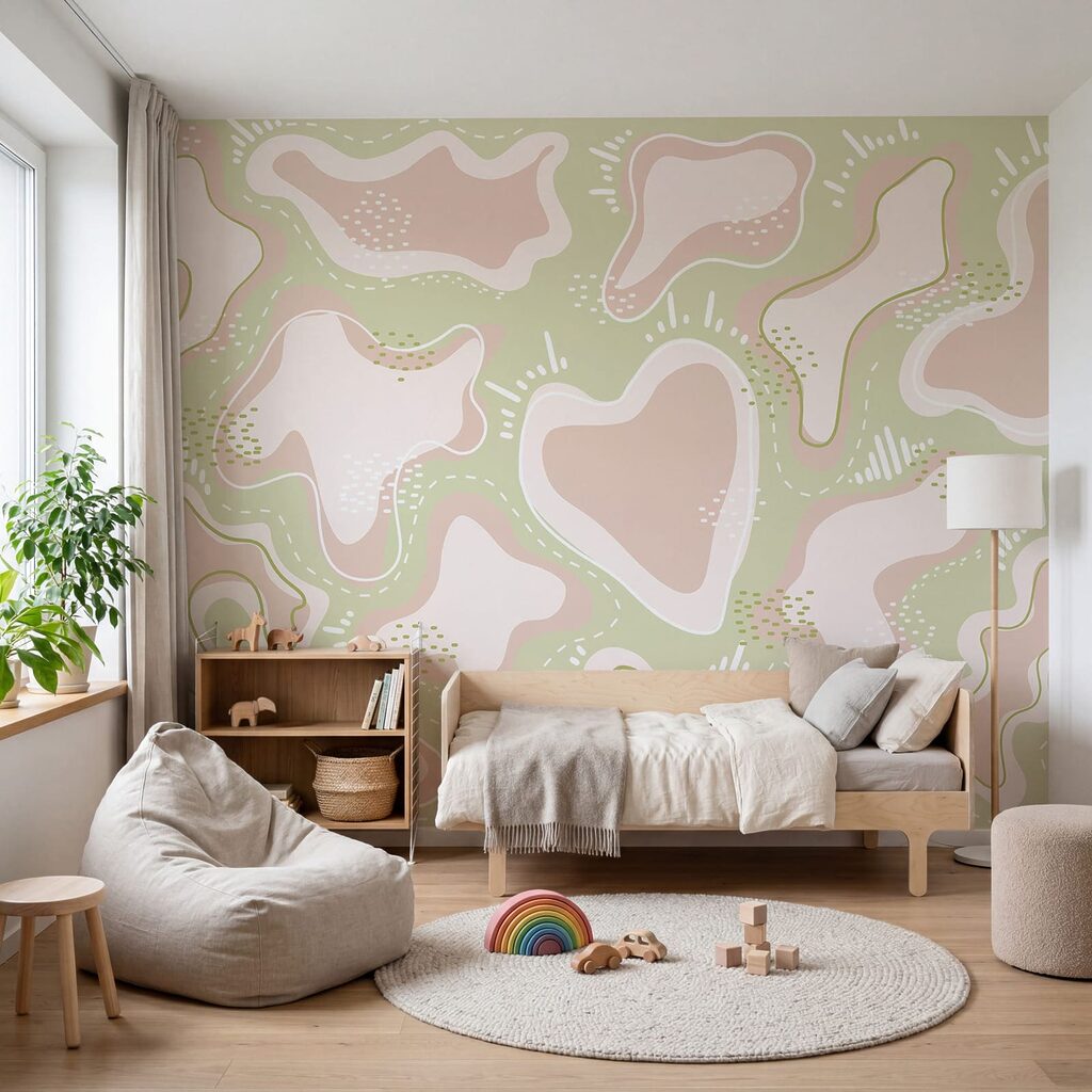 Roze en witte vormen