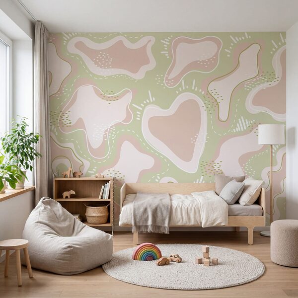 Roze en witte vormen