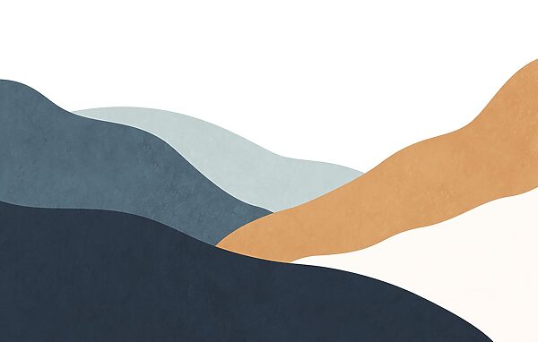 Blue and brown hills