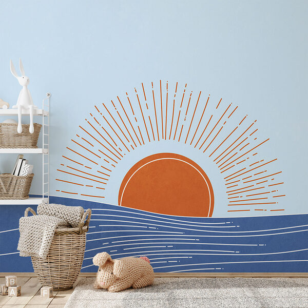 De zon komt op boven het water De zon komt op boven het water