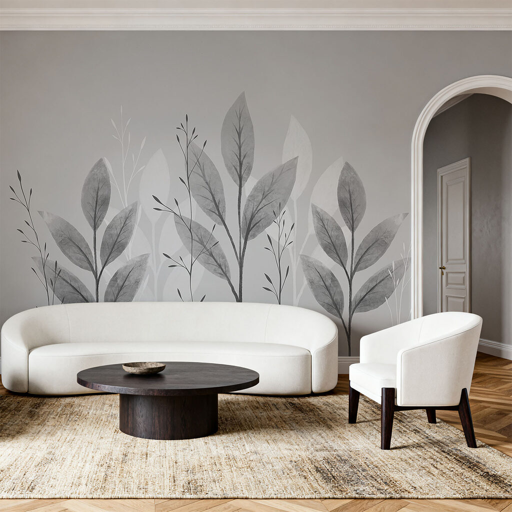 Elegant botanisch ontwerp in zwart-wit Elegant botanisch ontwerp in zwart-wit
