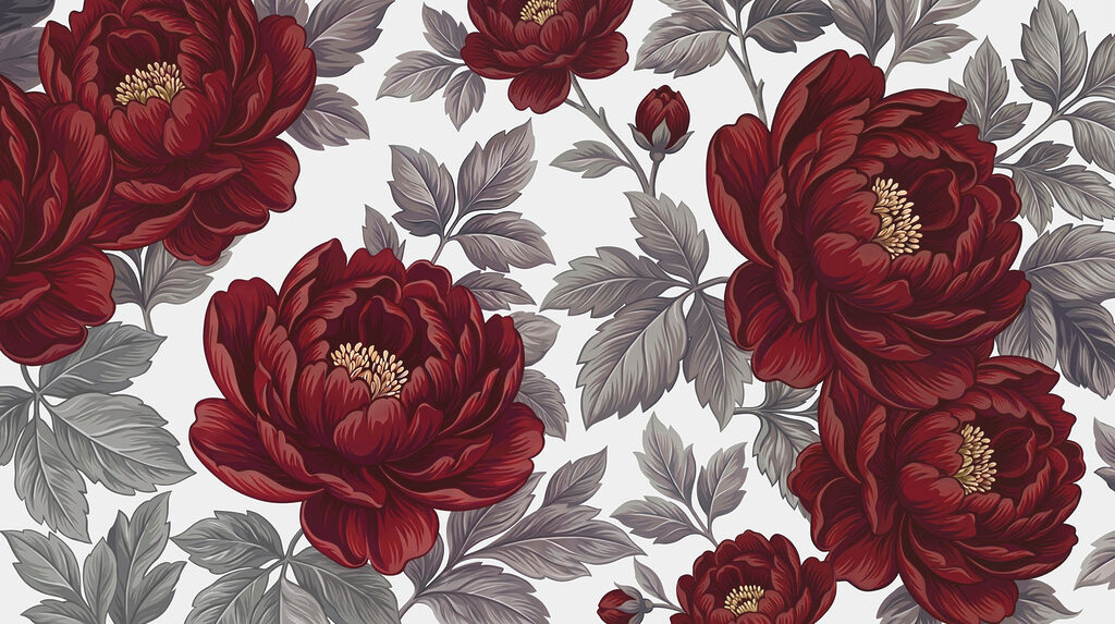 - Elegant floral design in rich colors - Elegant floral design in rich colors