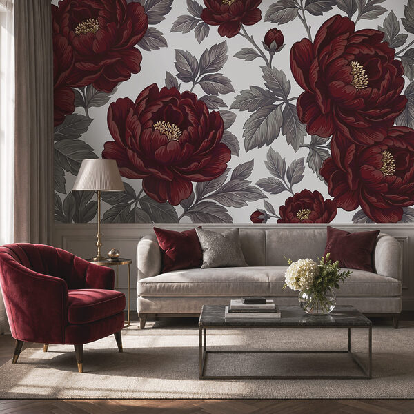 - Elegant bloemmotief in rijke kleuren - Elegant bloemmotief in rijke kleuren