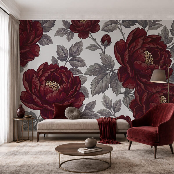 - Elegant bloemmotief in rijke kleuren - Elegant bloemmotief in rijke kleuren