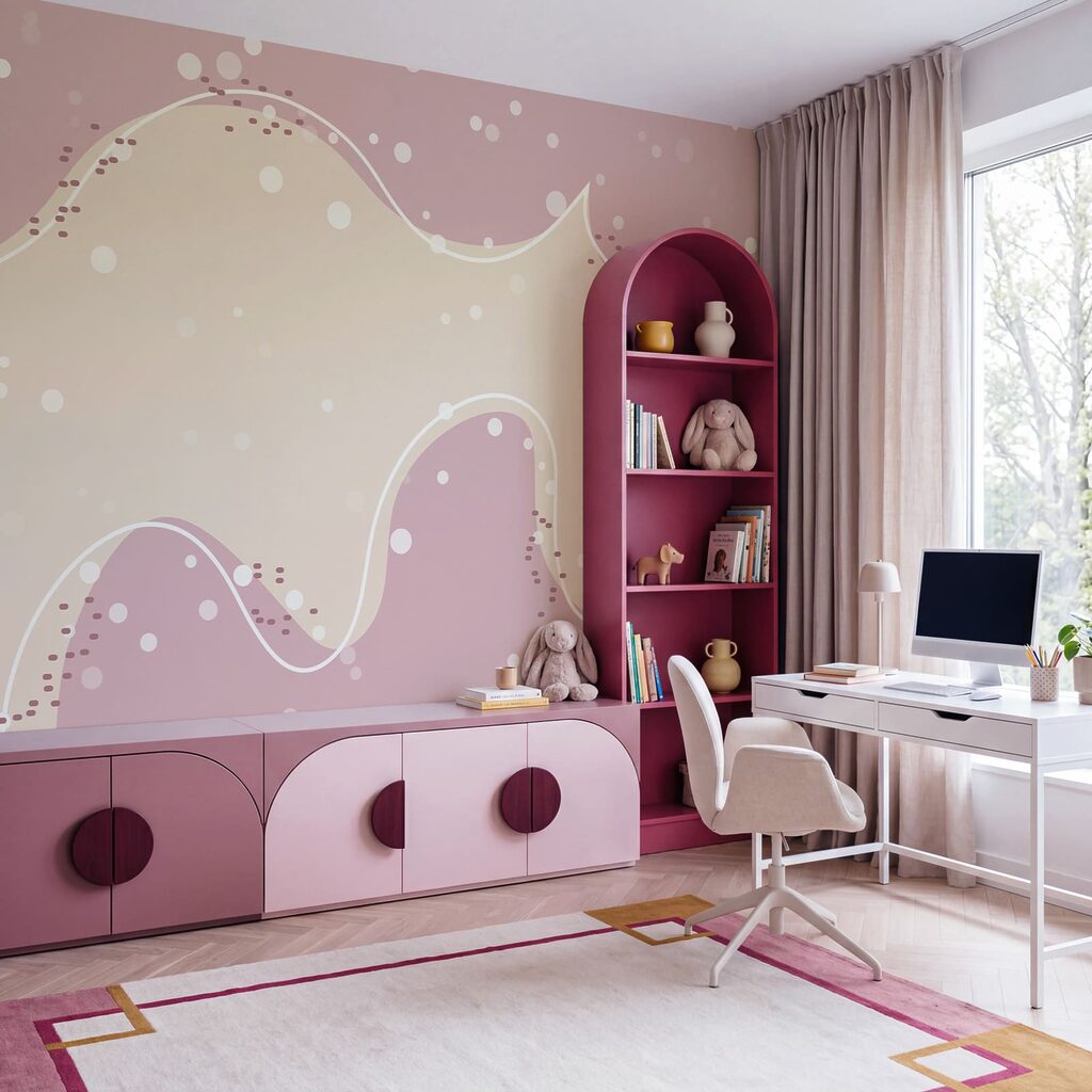 Witte en roze achtergrond