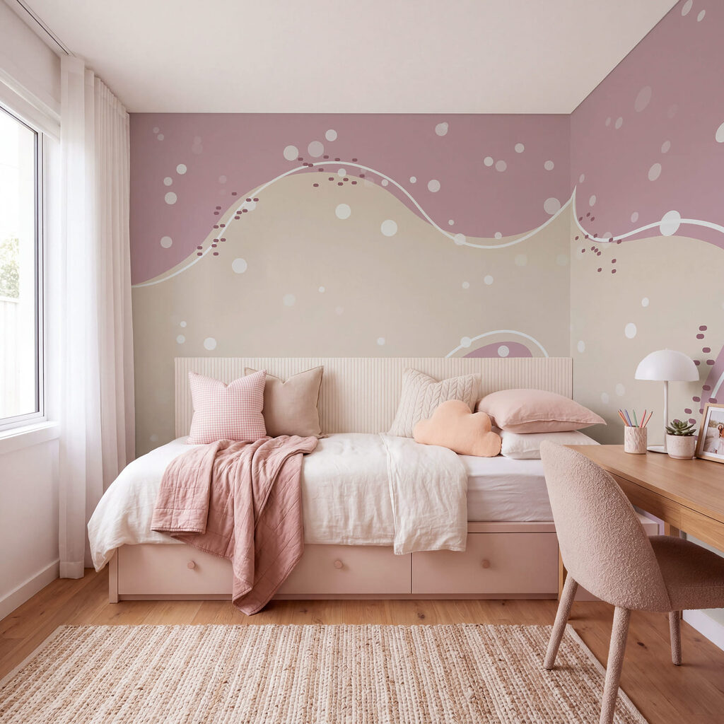 Witte en roze achtergrond