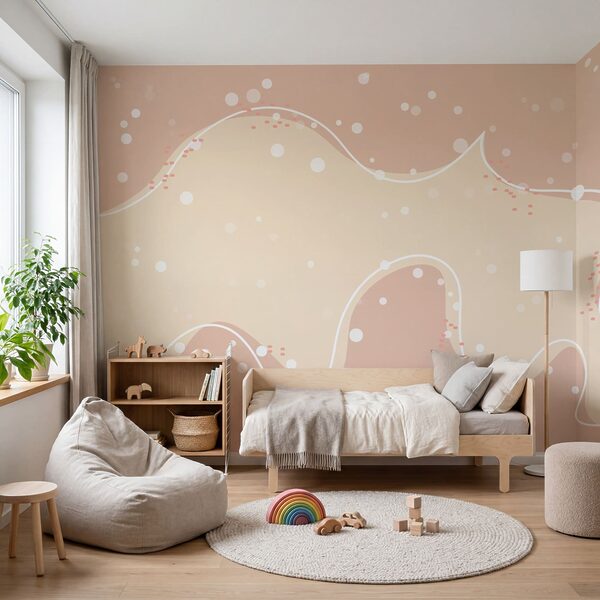 Witte en roze achtergrond met stippen Witte en roze achtergrond met stippen