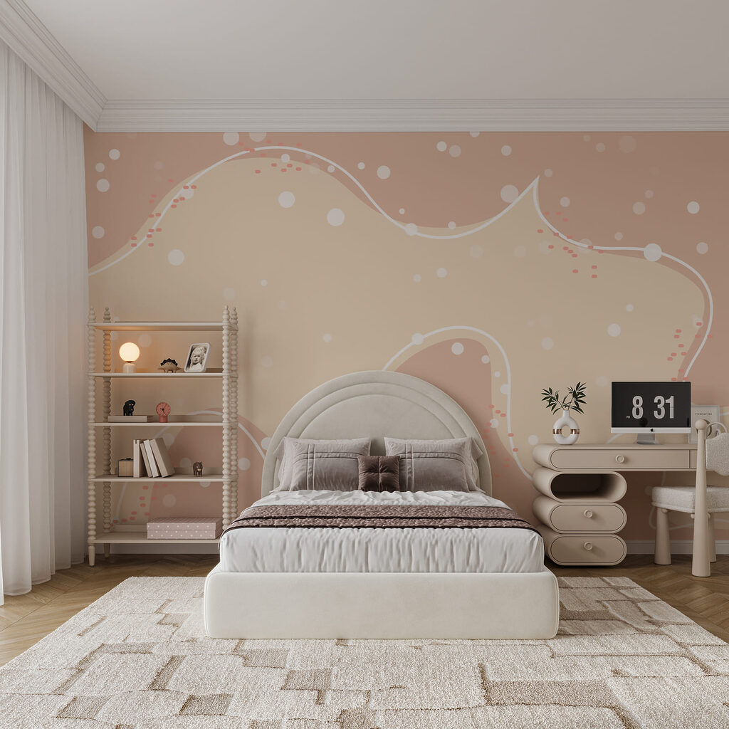 Witte en roze achtergrond met stippen Witte en roze achtergrond met stippen