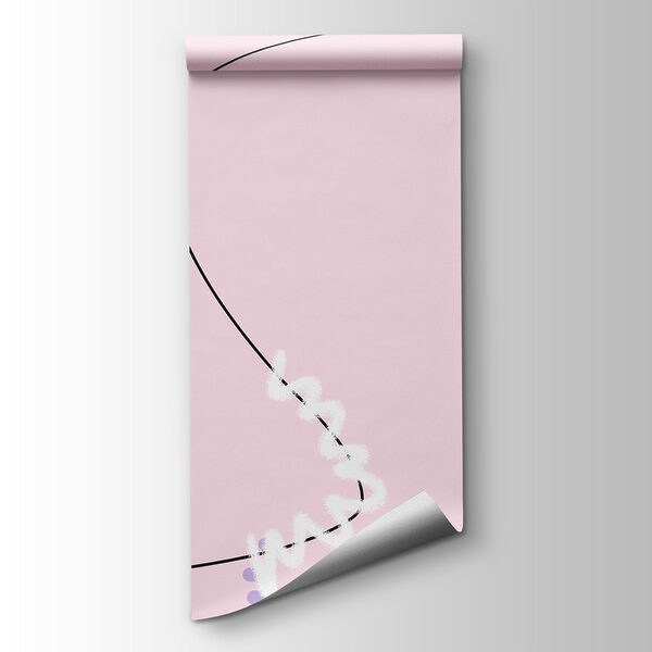 Pink and purple pattern with leaves