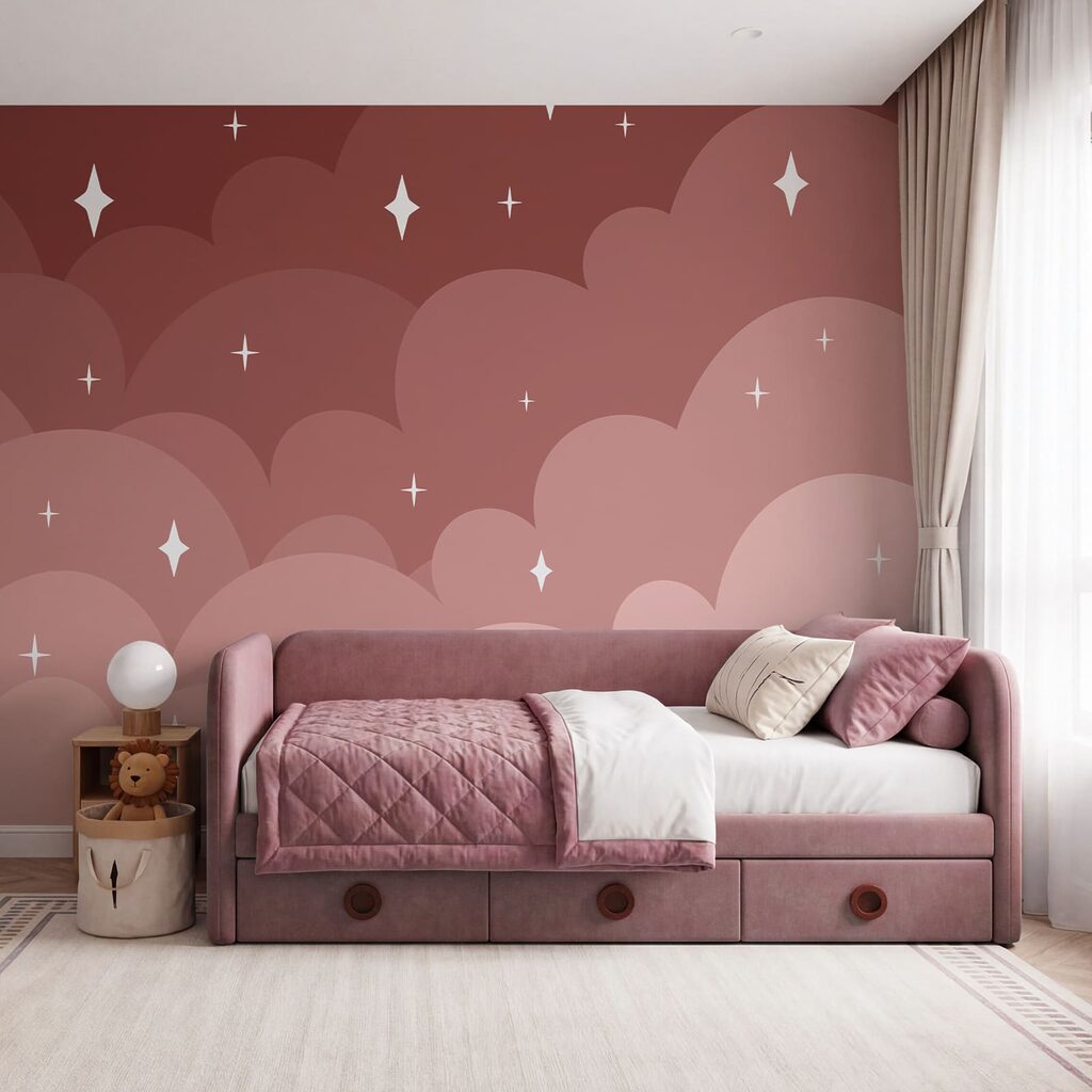 Roze wolken en sterren Roze wolken en sterren