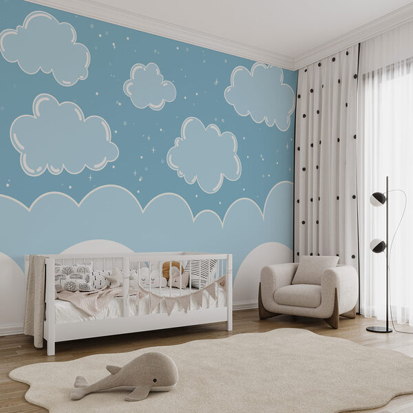 Blauwe lucht met wolken Blauwe lucht met wolken
