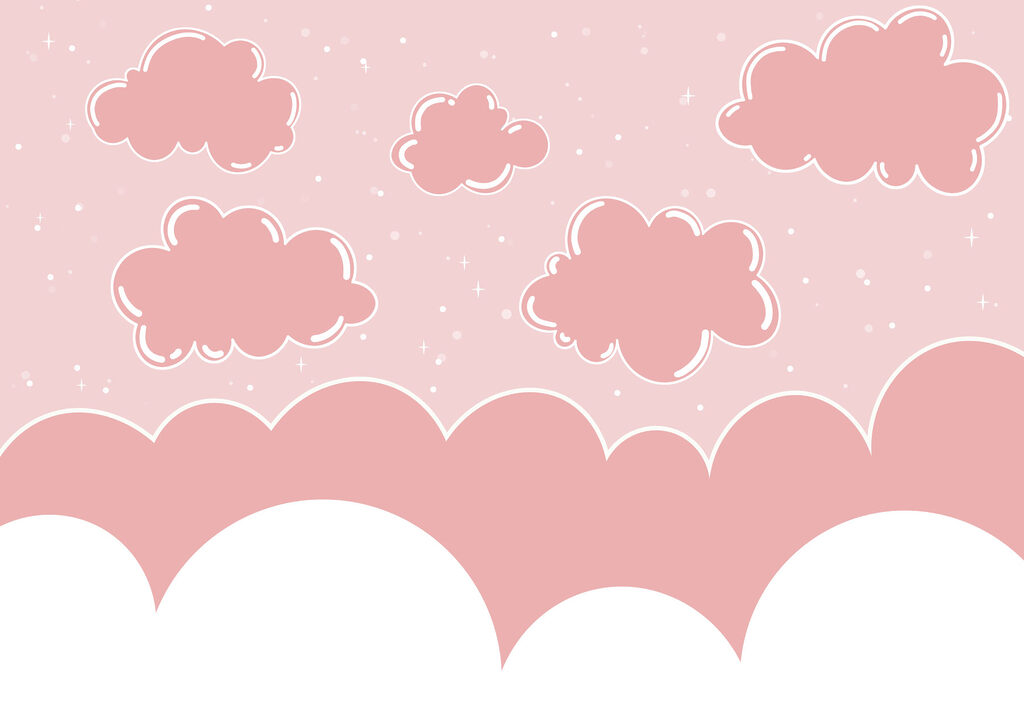 Pink clouds in the sky