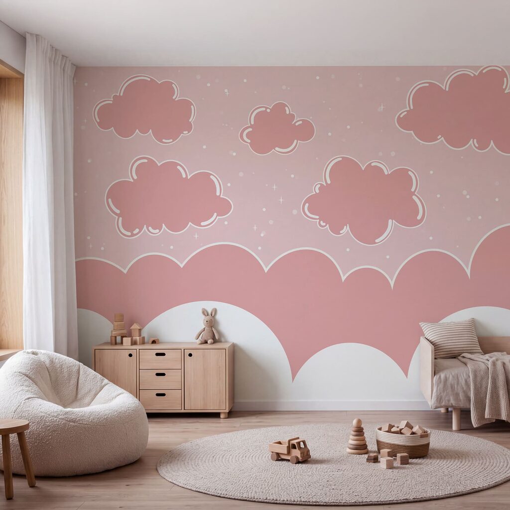 Roze wolken aan de hemel