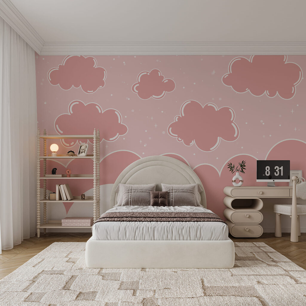 Roze wolken aan de hemel