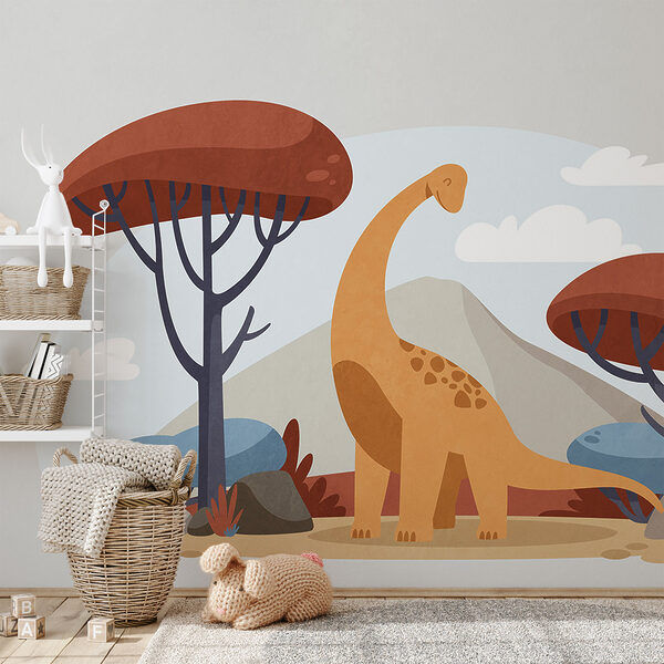 Cartoon van een dinosaurus