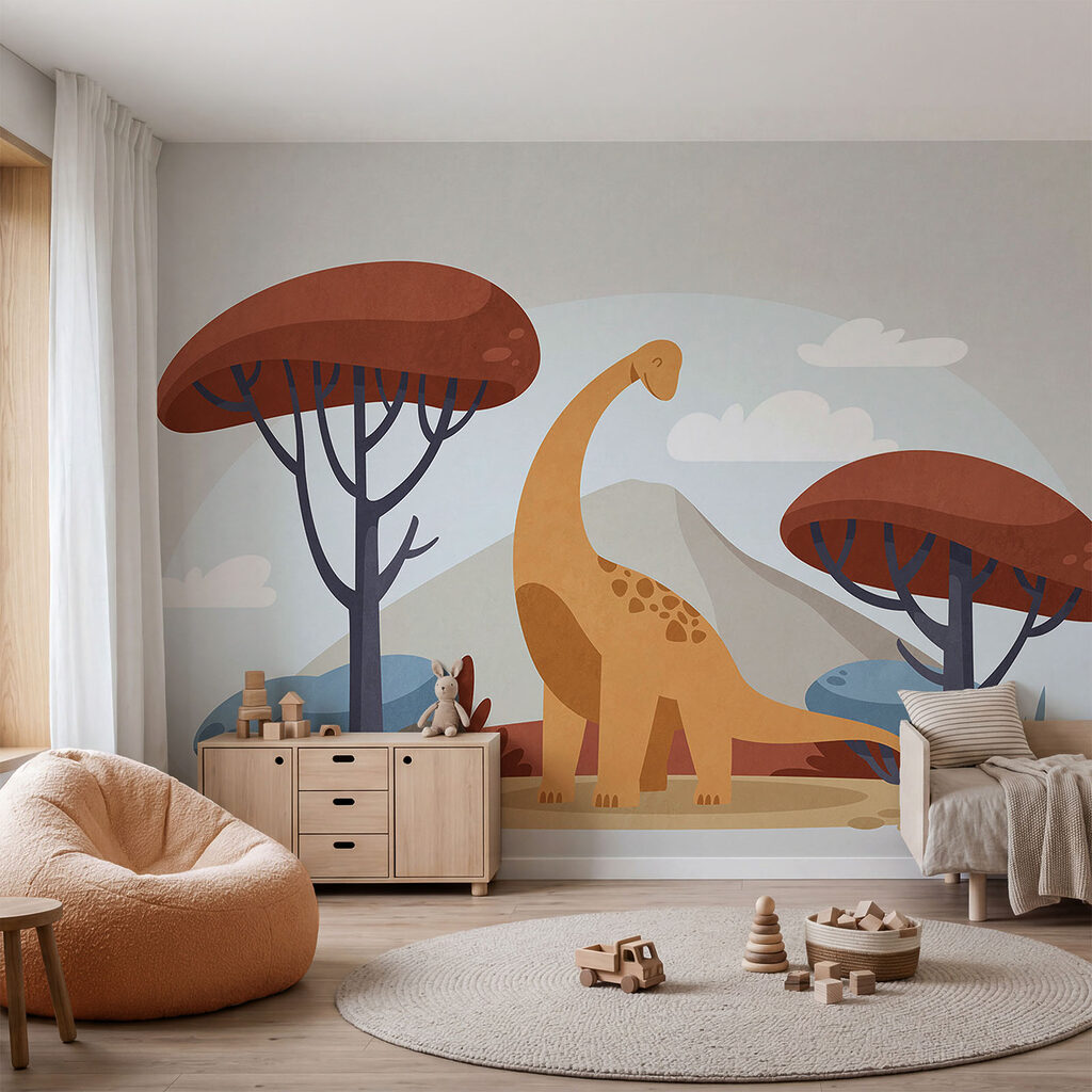 Cartoon van een dinosaurus
