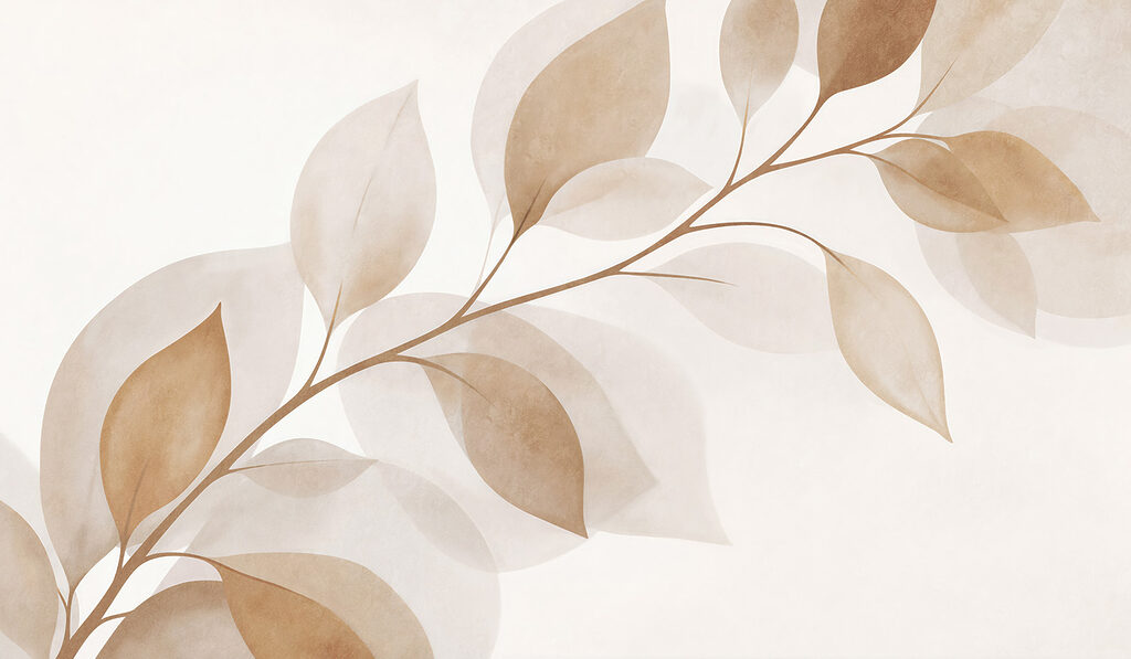 Branch with leaves on it