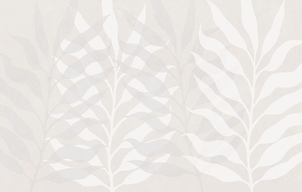 White and gray leaf pattern
