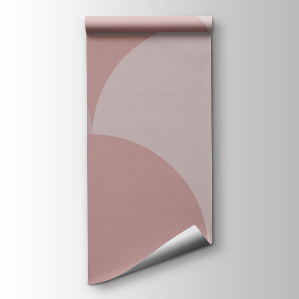 Pattern of circles in pink and grey