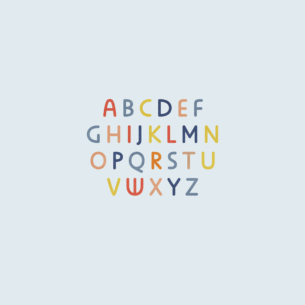 Group of colorful letters Group of colorful letters