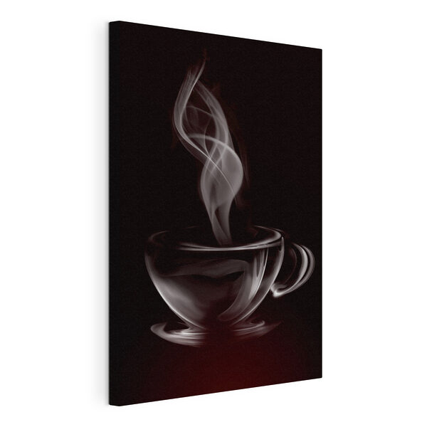 Canvas Schilderijen Canvas Schilderijen Glazen beker met rook (Artikelnummer: s07459)